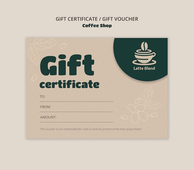 Coffee shop template design