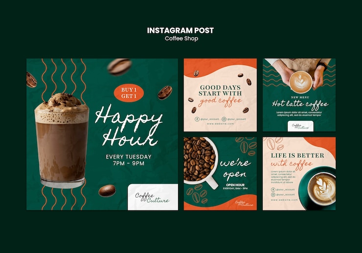 PSD coffee shop template design