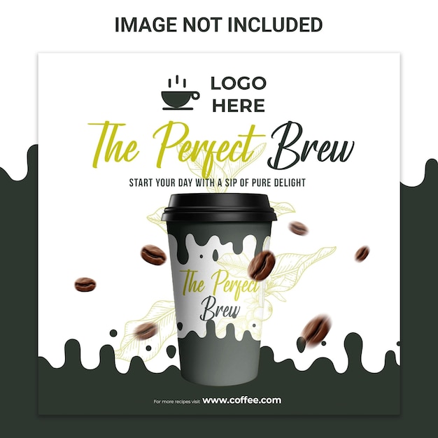 PSD coffee social media instagram template