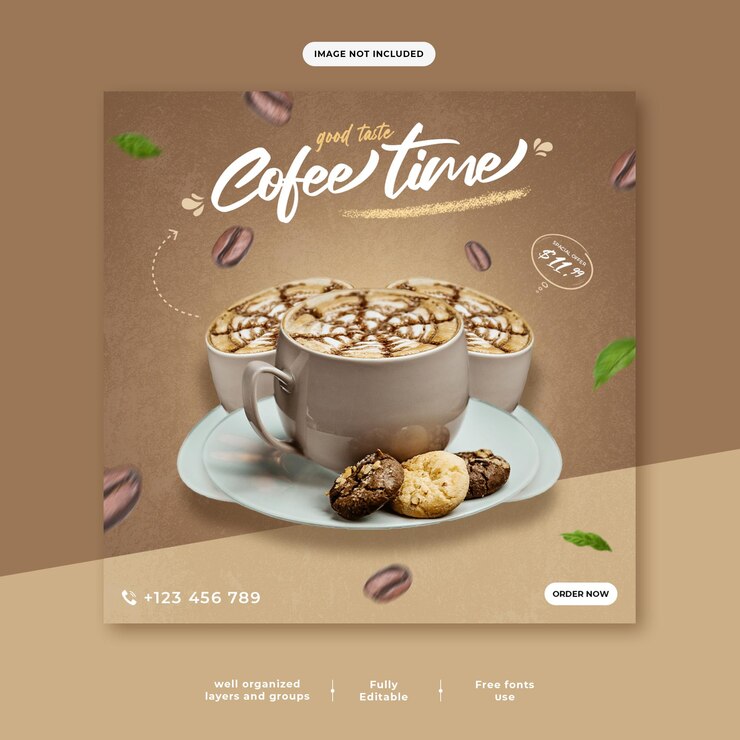 PSD coffee social media post template