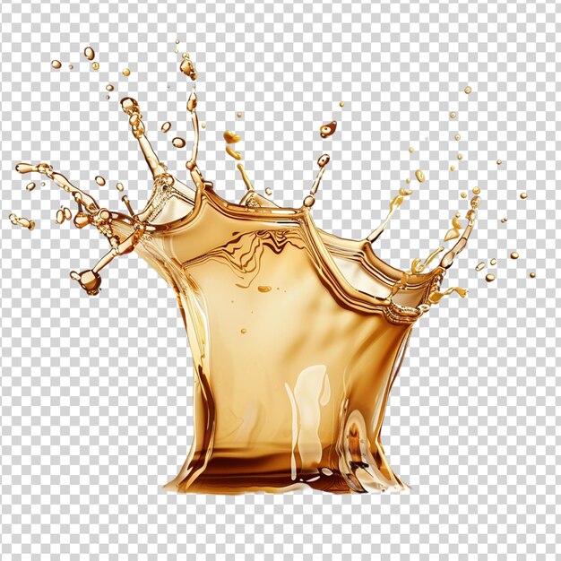 PSD coffee splash isolated on transparent background