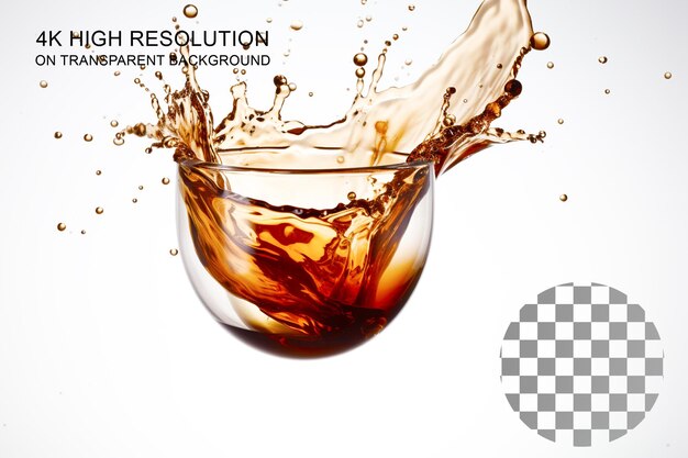 PSD coffee splash on transparent background 1474