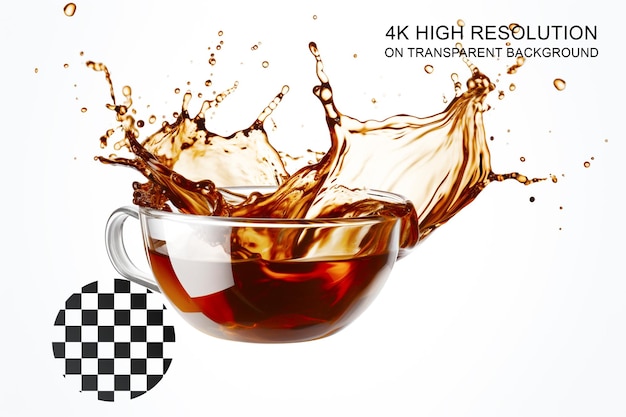 PSD coffee splash on transparent background 1474