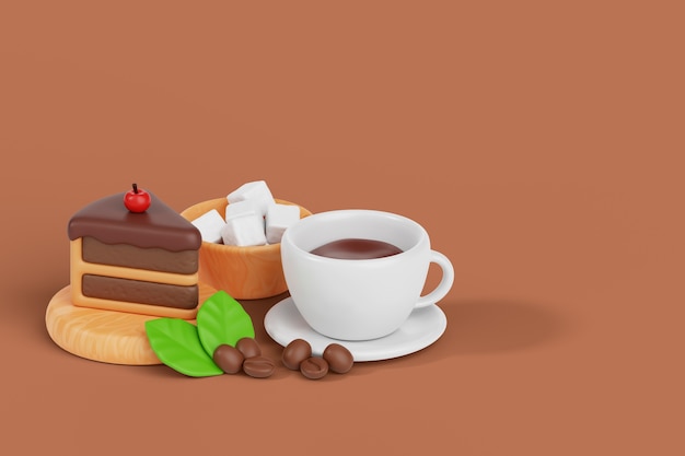 PSD coffee still life background