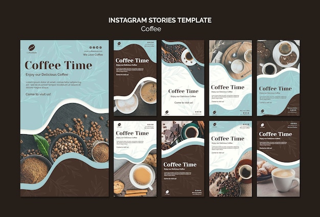 Coffee store instagram stories template