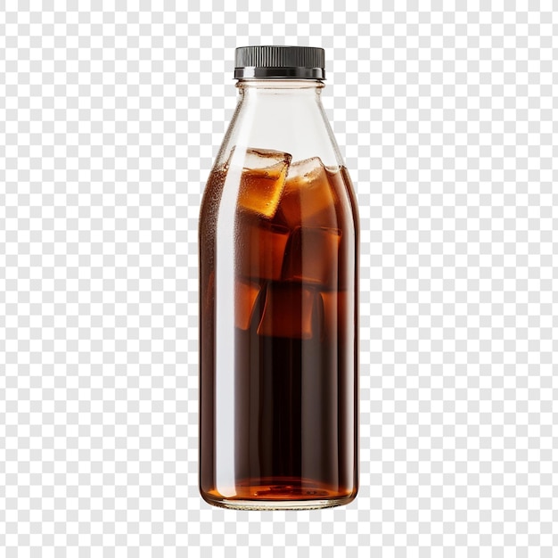PSD Кофейный сироп бутылка изолирована на прозрачном фоне