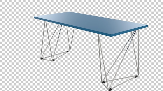 PSD coffee table isolated on transparent background 3d rendering illustration