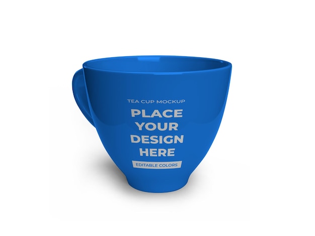 PSD mockup 3d della tazza di tè e di caffè isolato