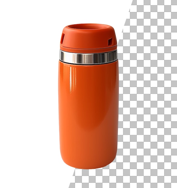 Coffee tea thermos with transparent background