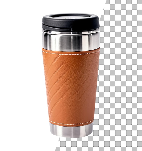 PSD coffee tea thermos with transparent background