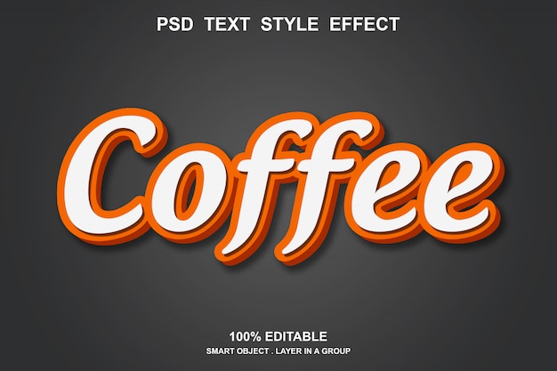 Coffee text effect