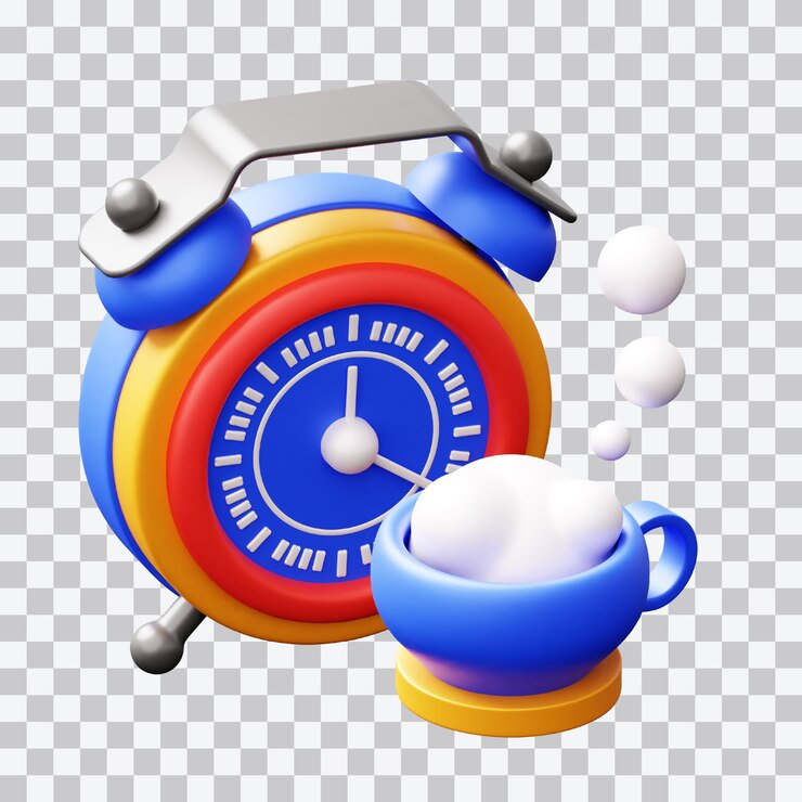 PSD coffee time 3d illustration