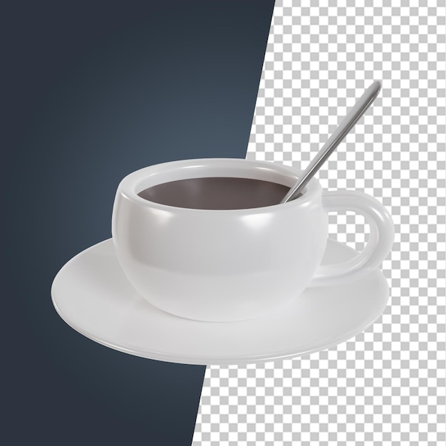 Coffeeshop 3d render clipart