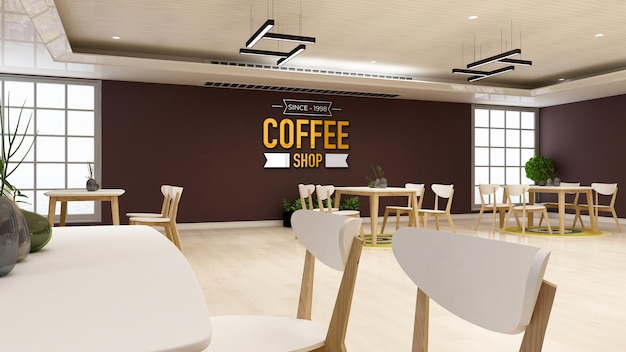 Coffeeshop of café-logo mockup