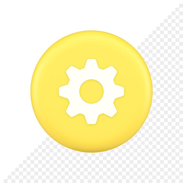 cog gear button web technology setting repair business interface 3d application icon