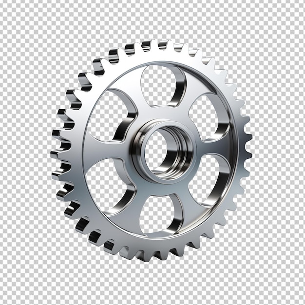 PSD cogwheel gear geïsoleerd op doorzichtige achtergrond