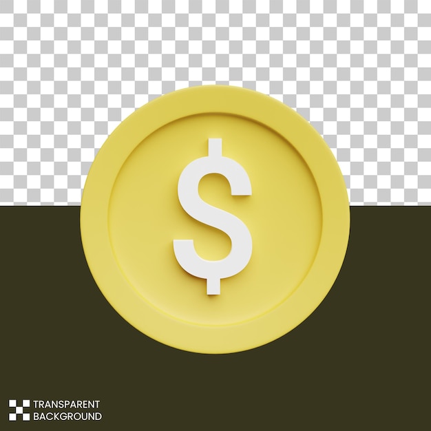 PSD Монета 3d визуал для композиции