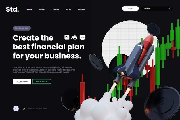 PSD coin finance landing page