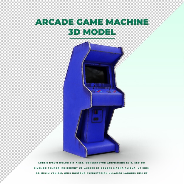 Macchina da gioco arcade blu a gettoni