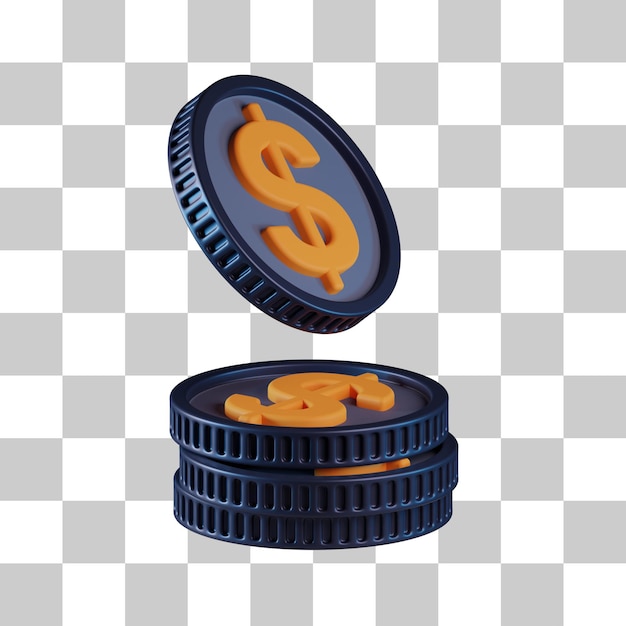 Coin stack 3d icon