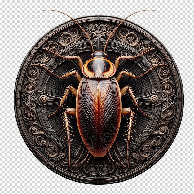 PSD a coin with a beetle on it that has a bug on it