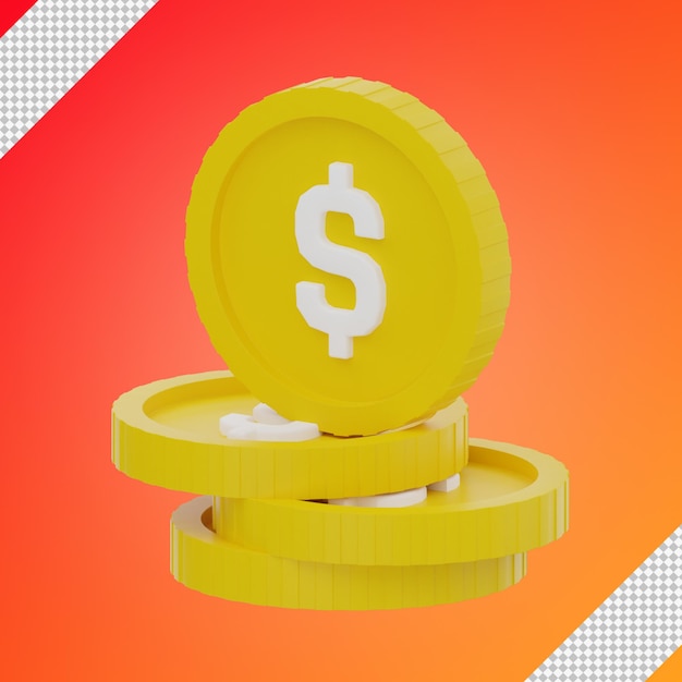 Coins 3d illustration