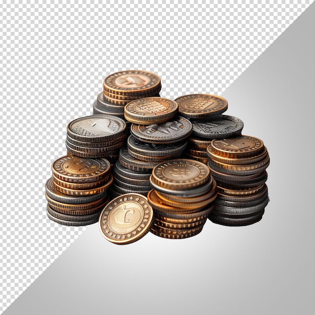 PSD Монеты на прозрачном фоне