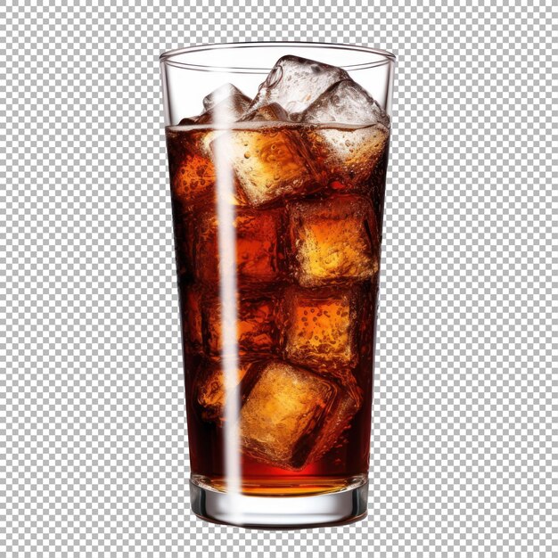 PSD cola glas geïsoleerd op een transparante achtergrond