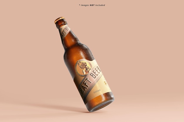 Cold Beer Bottle Mockup