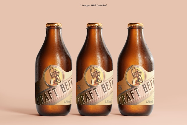 PSD cold beer bottle mockup