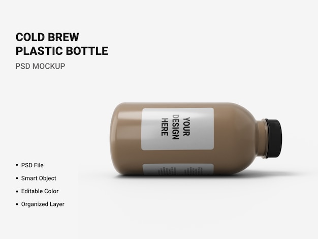 Cold Brew bottiglia di plastica Mockup isolato