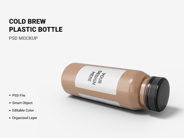 Cold Brew bottiglia di plastica Mockup isolato