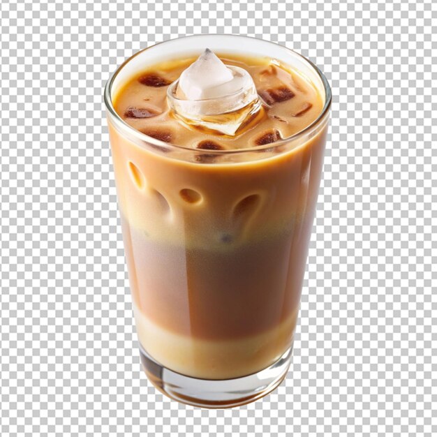 PSD cold coffee on transparent background