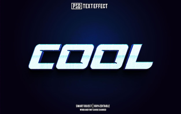 cold text effect font editable typography 3d text