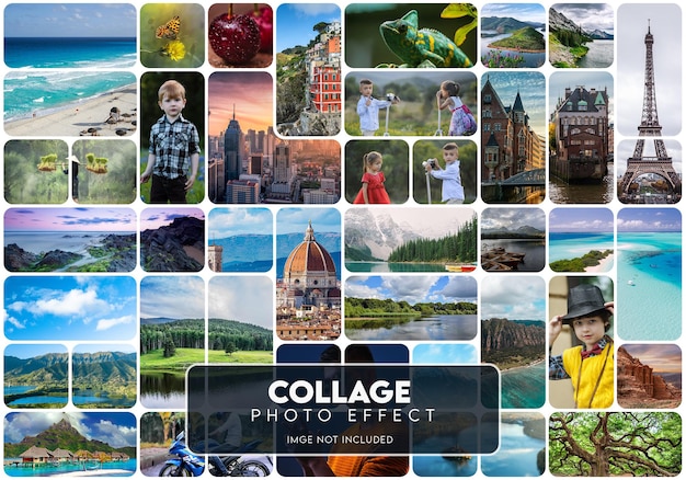 Collage grid photo effect