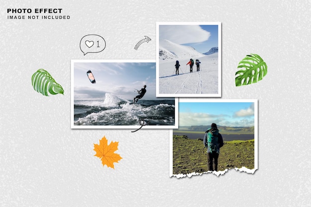 Collage photo effect templates