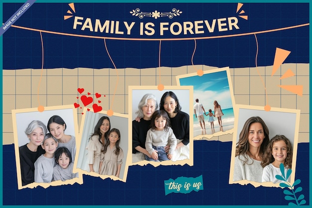 Collage Photo Frame Photoshop Template