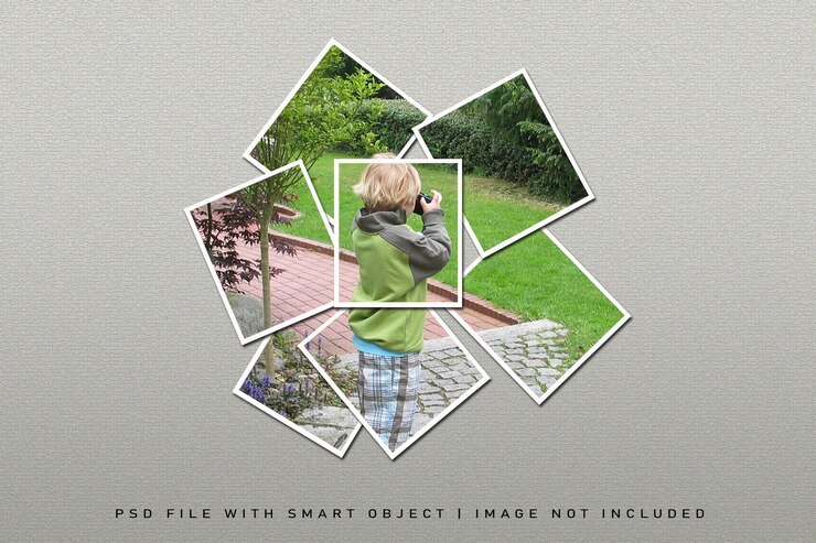 PSD collage templates photo effect