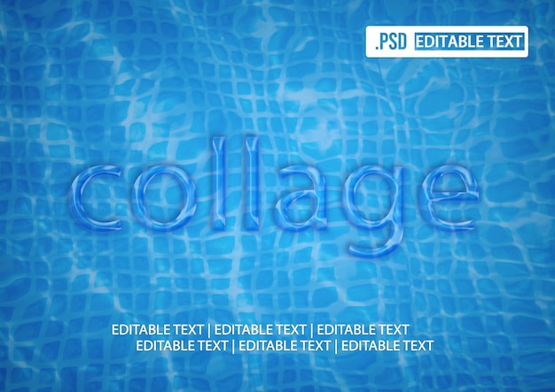 эффект стиля коллажа текста