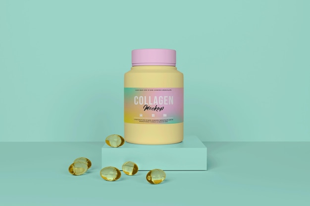 PSD collagen bottle mockups