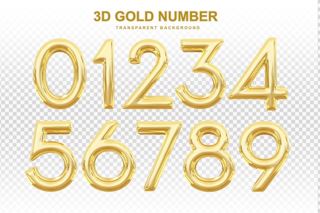 PSD collectie van gouden getallen