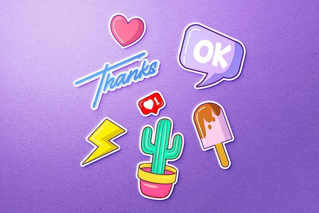 Collectie van Leuke Cartoon Enamel Pin Mockup Template Design PSD