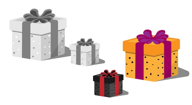 Collectie van versierde geschenkdozen