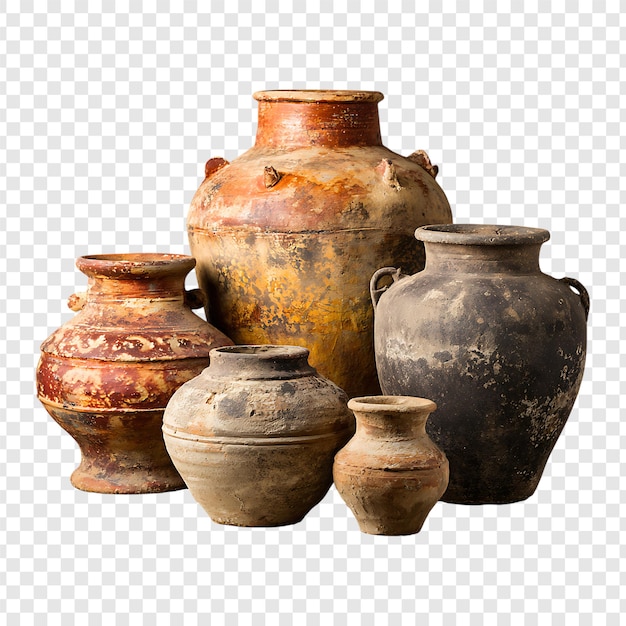 collection of antique ceramic vessels