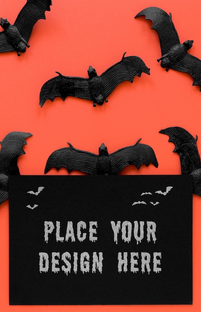 PSD collection of bats halloween concept