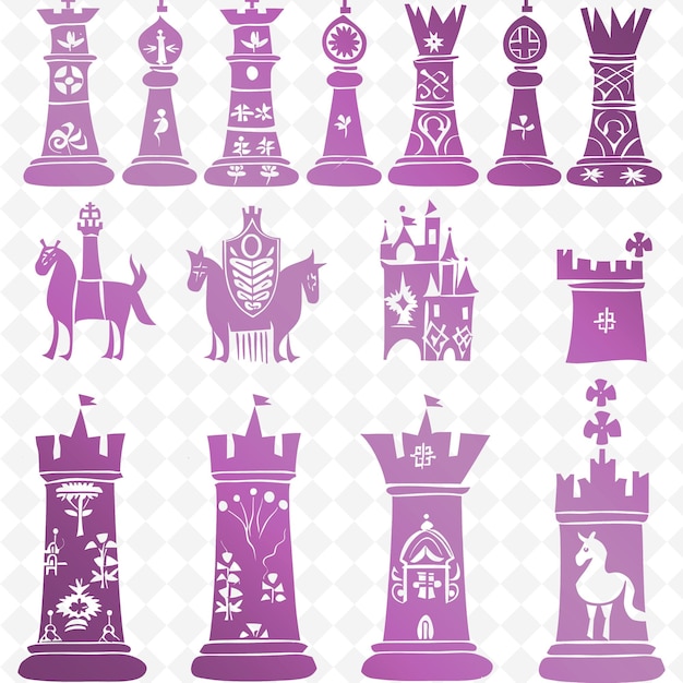 A collection of castle themed castle and princesses