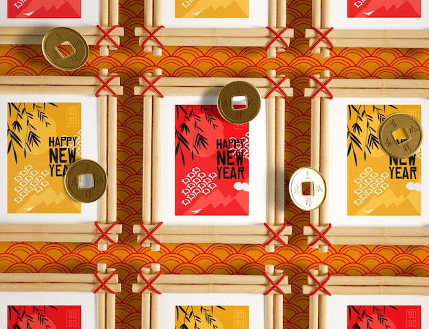 PSD collection of chinese new year frames