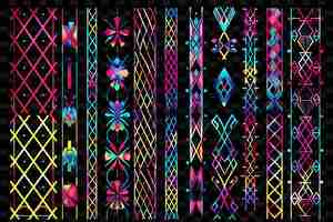 PSD a collection of colorful lights with a design that says quot x quot