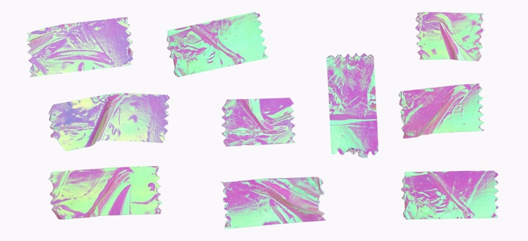 PSD collection of colorful washi tape