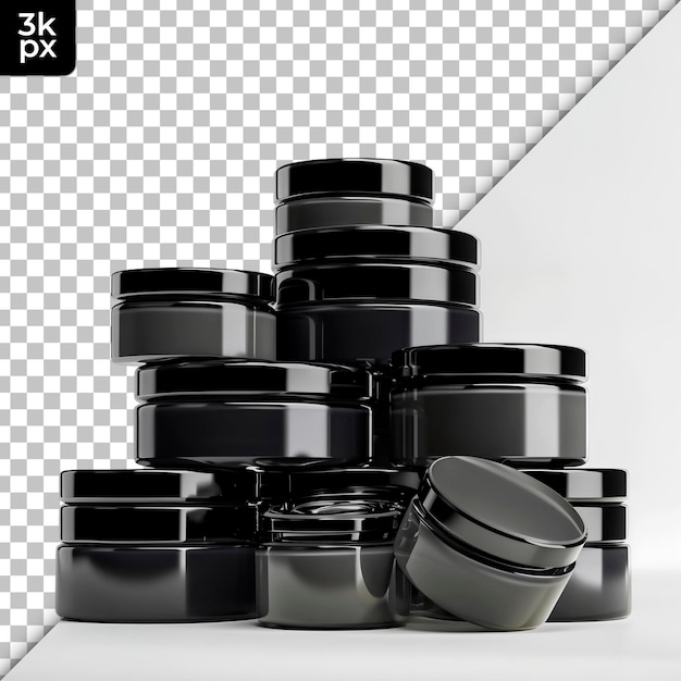 PSD a collection of cosmetic products including one isolated on transparent background